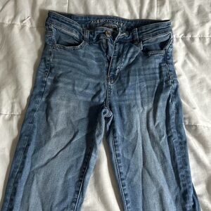 American Eagle Outfitters Women's Light Blue Skinny Jeans